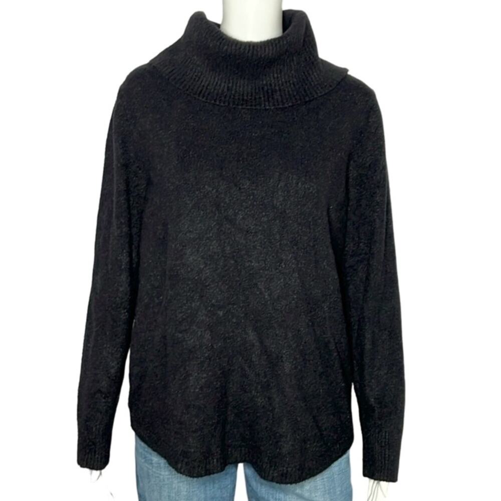 Rachel Zoe mock neck black sweater size L‎